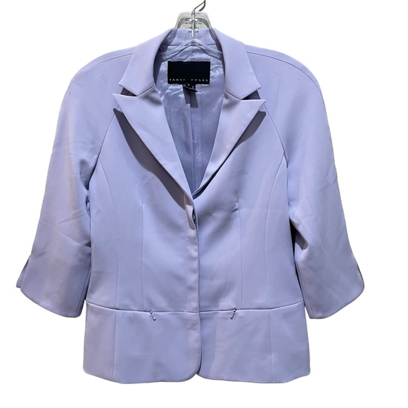 Yansi Fugel Button Up Blazer Jacket Lavender Purple Size 4 - Picture 1 of 9